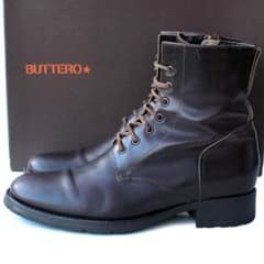 BUTTERO サイドジップブーツ レースアップ ブラウン B2964 イタリア