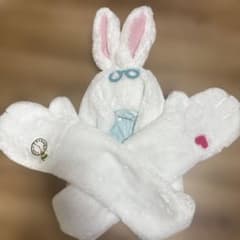 ディズニー 不思議の国のアリス 白うさぎ ファンキャップ マフラー