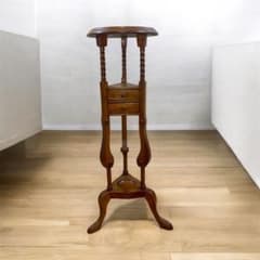 サイドテーブル 花台 ウィッグスタンド 英国 アンティーク - メルカリ