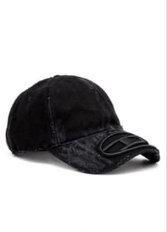 DIESEL】 ディーゼル Dロゴ キャップ ダメージ加工 ブラック - メルカリ