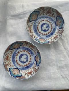 古伊万里 色絵 なます皿 2客組 骨董 - メルカリ
