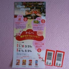 白元アース わらべ親子でダブルハッピーキャンペーン  バーコード&応募ハガキのサムネイル