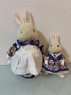 ハンドメイド うさぎ人形 2体セット 布うさぎ ぬいぐるみのサムネイル