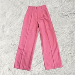 GU ピンク ワイドパンツ 海外ガール Sサイズ ポリエステル100%のサムネイル
