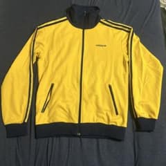 ウ*ン様 adidasトラックジャケット ジャージ イエロー Y2Kのサムネイル