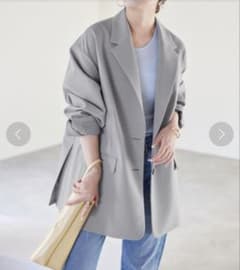 極美品 24SS スローブイエナ ドライポリボクシージャケット グレー 36 極美品 24SS スローブイエナ ドライポリボクシージャケット グレー 36
