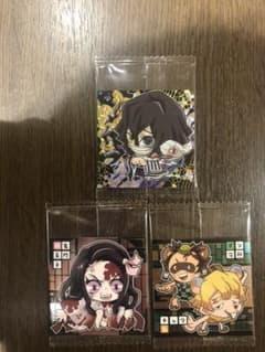 鬼滅の刃 ウエハース4 シール 伊黒小芭内 禰豆子鬼 ポン治郎チュウ逸のサムネイル