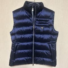 ☆PRADA☆プラダ☆ダウンベスト☆三角プレート☆ネイビー☆290546