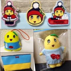 후나시! 4 점 [아크릴 클립 & 실리콘 제 케이스 & 봉제 장난감 & 파우치] 신품