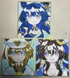ウマ娘手描き色紙イラスト（ファンアート）ホッコータルマエ | Shop at