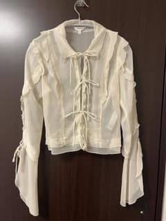 MOUSSY アイボリー フリルブラウスのサムネイル
