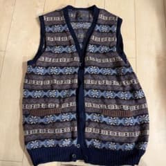 BEAMS+ フェアアイル柄 ニットベスト Lのサムネイル