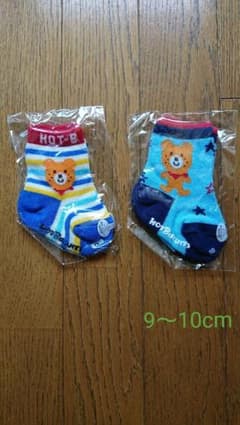 [新品]ミキハウス ベビー靴下  9～10cm 2足のサムネイル