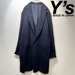 希少 ワイズ ヨウジヤマモト 上質 ウール デザイン ロング チェスター