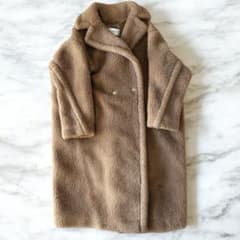 MaxMara☆テディベアコート キャメル L アイコン 上質キャメル×シルク 