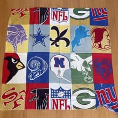 80's 90's NFL カーテン ヴィンテージ USA アメフト 生地シーツのサムネイル
