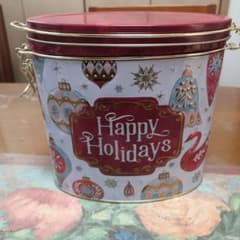KALDI Happy Holidays 空き缶 中型　かルディ　クリスマスのサムネイル