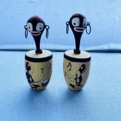 希少】昭和レトロ 木製 クロンぼ こけし 観光地土産 ヴィンテージ 置物