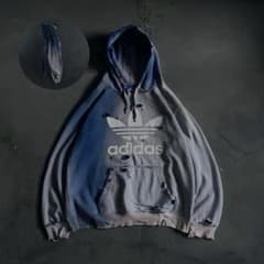 y2k“broken”激フェード“ターコイズ”2XO“boro hoodie - メルカリ