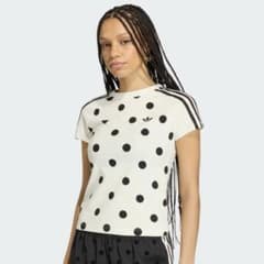 adidas 水玉 ドット Tシャツ L ホワイト 新品 - メルカリ