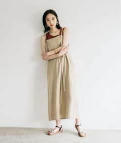 低身長 キャミワンピースLOWRYS FARM ローリーズファーム ベージュのサムネイル