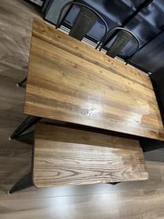 大阪羽曳野市引取】ダイニングテーブル 4点セット ヴィンテージ風