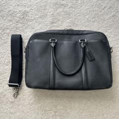 COACH レザービジネスバッグ ブラックのサムネイル