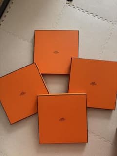 HERMES オレンジ ギフトボックス 4個セットのサムネイル