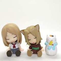 夏目友人帳　ニャンコ先生　夏目レイコ　子狐 フィギュアセット