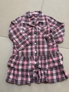 NOU⭐︎チェック柄ワンピース　90のサムネイル