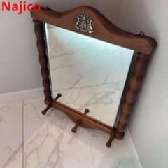 ナジコ ウォールミラー 壁掛け 鏡 昭和レトロ アンティーク - メルカリ