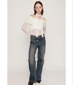 お値下げ中✨SLY DOUBLE BELT WIDE FLARE ジーンズデニムのサムネイル