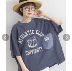 Lupilien ピグメントバイオ加工 カレッジ 異素材切り替え Tシャツのサムネイル