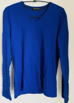 BOYCOTT 青 Vネック 長袖カットソーのサムネイル