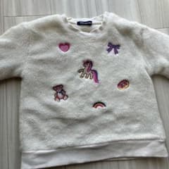 moujonjon トレーナー ホワイト 刺繍 90のサムネイル