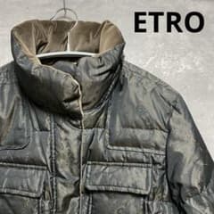 エトロ ETRO ペイズリー柄 ダウンジャケット 総柄 イタリア製 サイズ44 