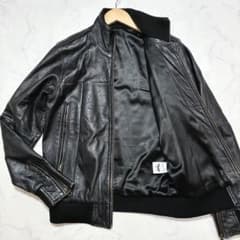 【vintage】羊革 本革 ラムレザーシングルライダースジャケット カーキ M 大きいサイズ【vintage】羊革 本革ラムレザーライダースジャケット