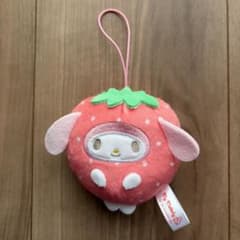 サンリオキャラクターズ　フルーツきぐるみマスコット　いちご　マイメロディ