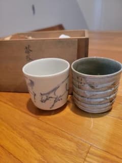 相馬駒焼 田代法橋 と 九谷焼湯呑み二点セット 明治40年 - メルカリ