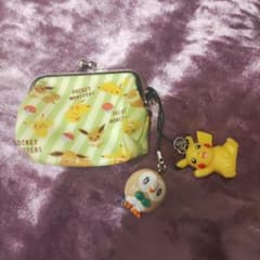 希少 モクロー ピカチュウ ストラップ 付 ポケモン がま口 財布 - メルカリ
