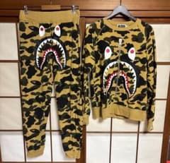ABathing Ape カモフラージュ シャークセットアップ Mのサムネイル
