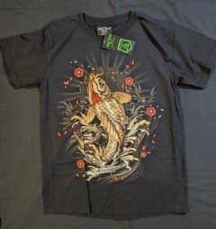 「鯉 Tシャツ ブラック」新品 Mサイズ タイのサムネイル