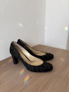 美品】Vivian Westwood ブラックレザーストラップパンプス 袋付き