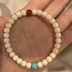 天然　モンモス　瑪瑙　ターコイズ　ビーズ ブレスレット　6mm