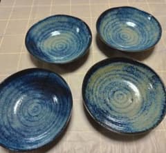 新品 美濃焼】窯変紺 浅鉢 【4枚】 - メルカリ