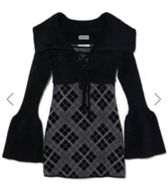 （お値下）bubbles レースアップニットワンピース bubbles バブルス レースアップニットワンピース - メルカリ