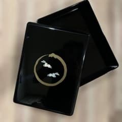 高岡漆器 漆器 硯箱 黒色 金色装飾 伝統工芸品のサムネイル