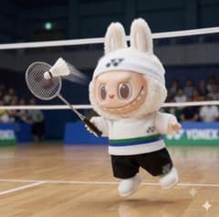 YONEX ぬいぐるみ用 ぬい服　バドミントンウェアセット　No.2 ブラックのサムネイル