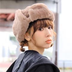 14+フェイクファーフライトキャップ　イチヨンプラスのサムネイル