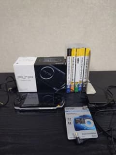 PSP-3000 本体 ピアノブラック ソフト5本セットのサムネイル